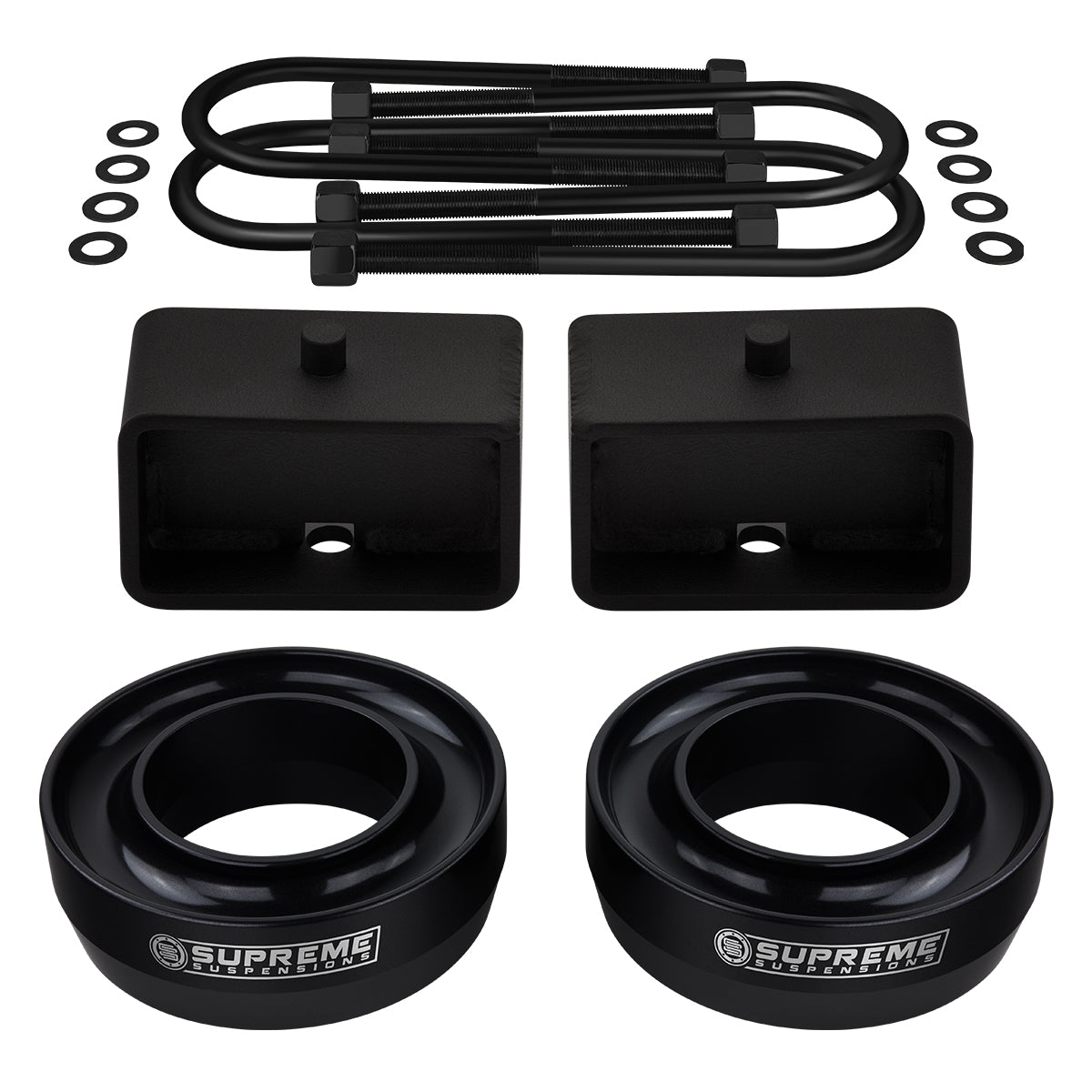 2002-2008 Dodge Ram Full Suspension Lift Kit 2WD / SUPREME'S NEW HD STEEL LIFT BLOCKS! Front Lift 3" + Rear Lift 3" with Built-In Taper