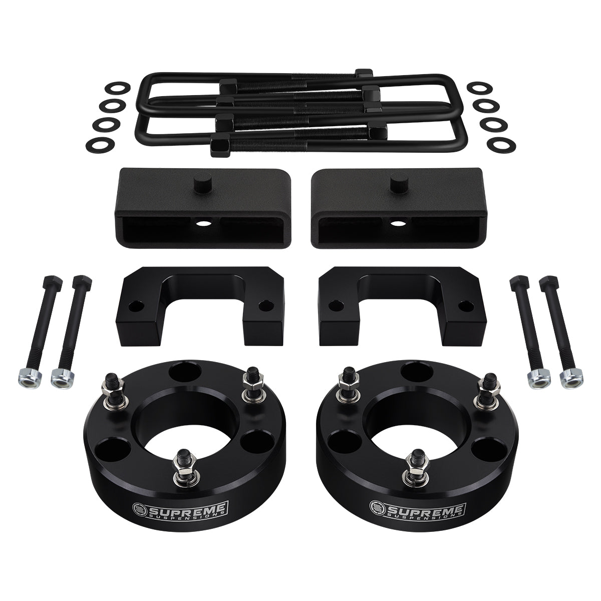 2007-2018 Chevrolet Silverado 1500 Full Suspension Lift Kit 6-Lug 2WD 4WD SUPREME NEW HD STEEL LIFT BLOCKS Front Lift 3.5" + Rear Lift 1.5"