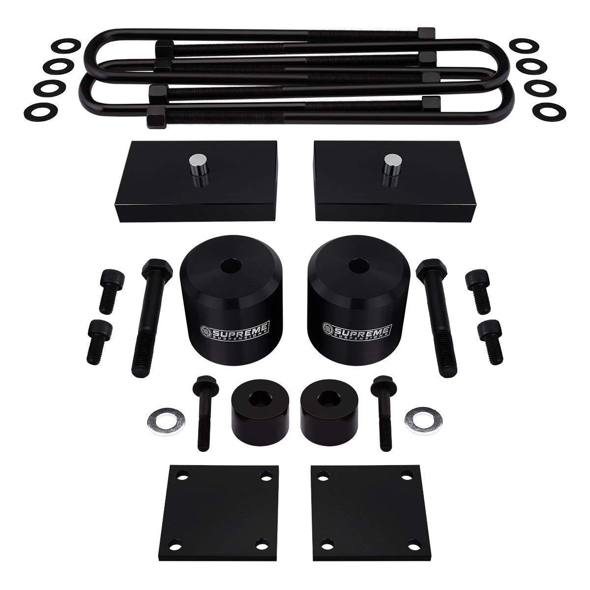 2017 - 2022 Ford F250 Super Duty Full Suspension Lift Kit with Brake Line and Bump Stop Relocation Kits 4WD 4x4 Front Lift 2.5" Lift + Rear Lift 1" Lift