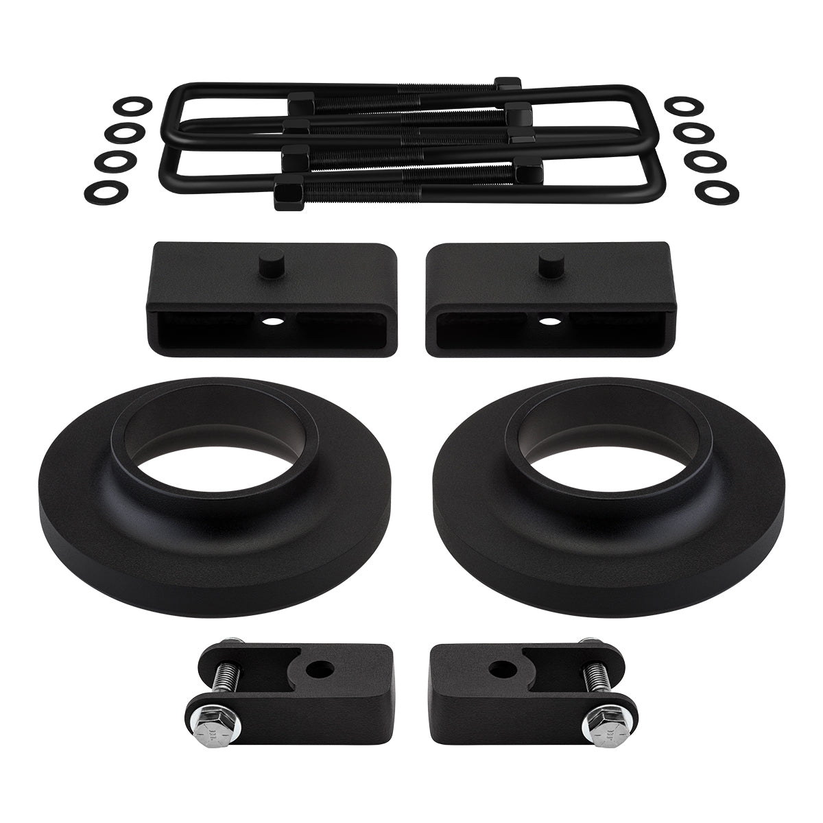 2003-2017 Chevrolet Express 1500 2500 3500 2WD Van Full Suspension Lift Kit with Rear Shock Extenders Size 2" Front + 1.5" + Rear