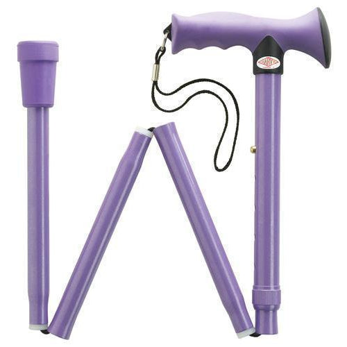 Overmold Ergonomic Folding Cane-Purple