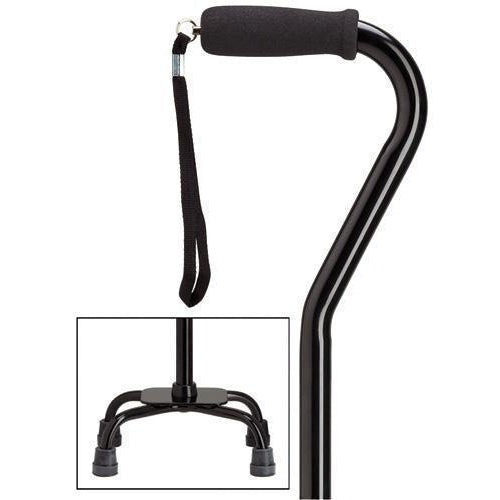 Black Fashion Quad Cane Small Base