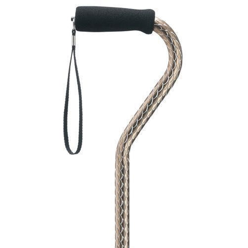 Designer Offset Cane in Brown