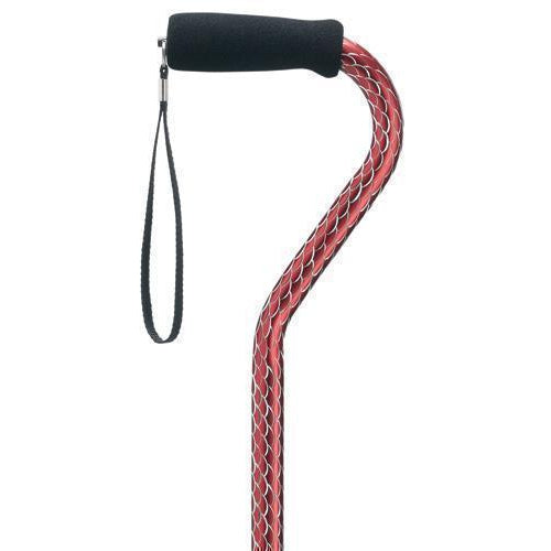 Designer Offset Cane in Rose