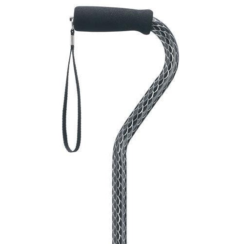 Designer Offset Cane in Black