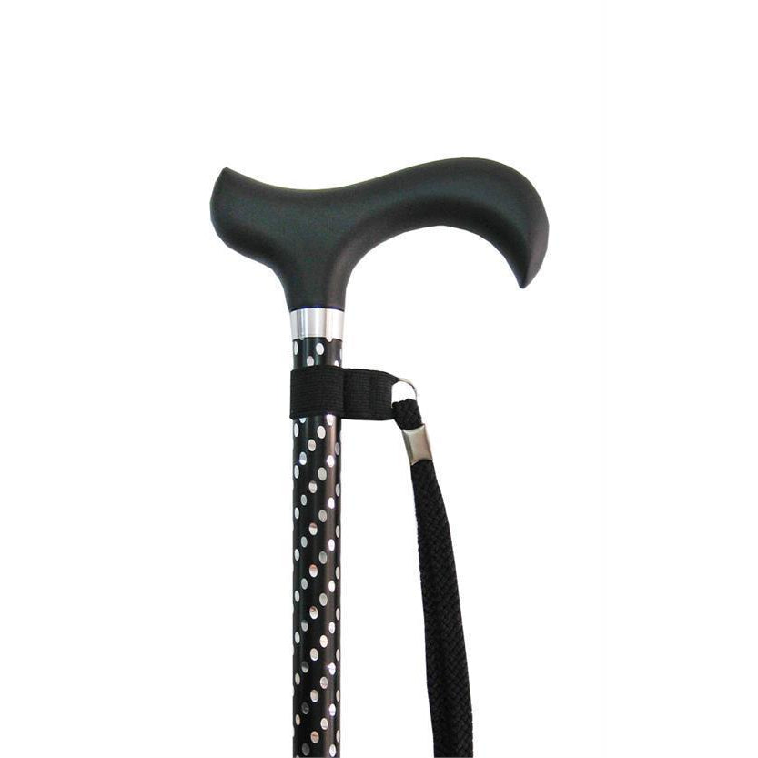 Adjustable Black Elegant Engraved Cane