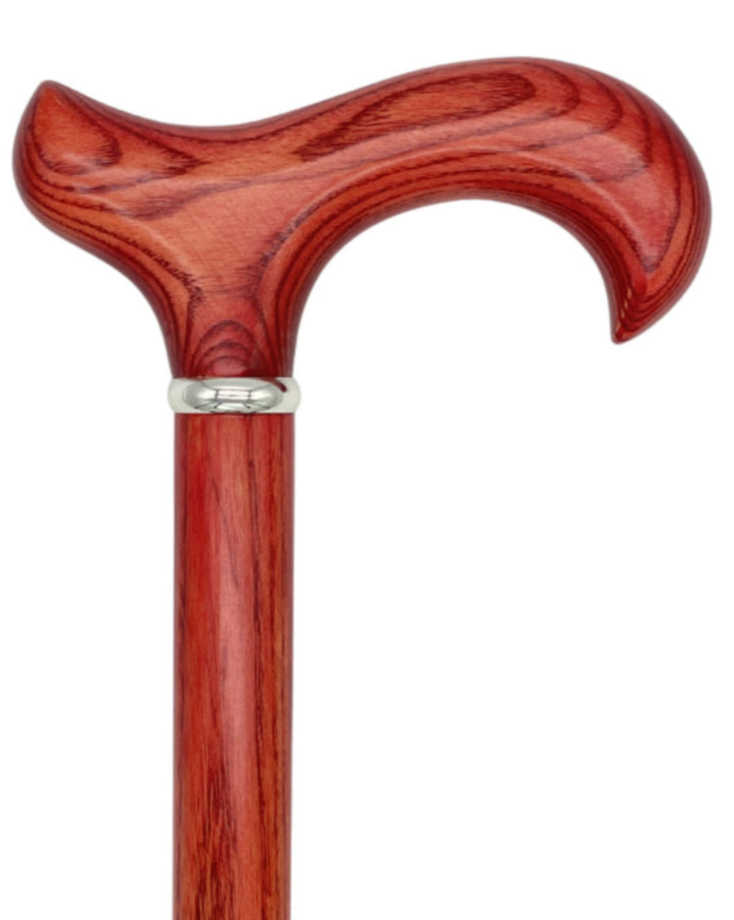 Classy Walking Cane in Tuscan Sienna Red with Derby Handle