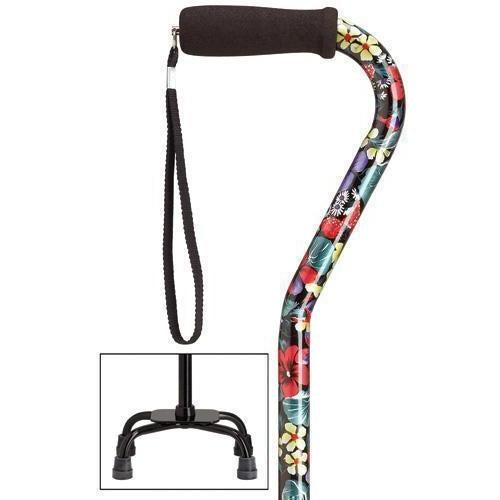 Night Flowers Fashion Quad-Cane Small