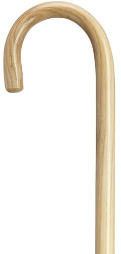 Classy Walking Cane 7/8 Inch Crook in Natural 36 inches tall