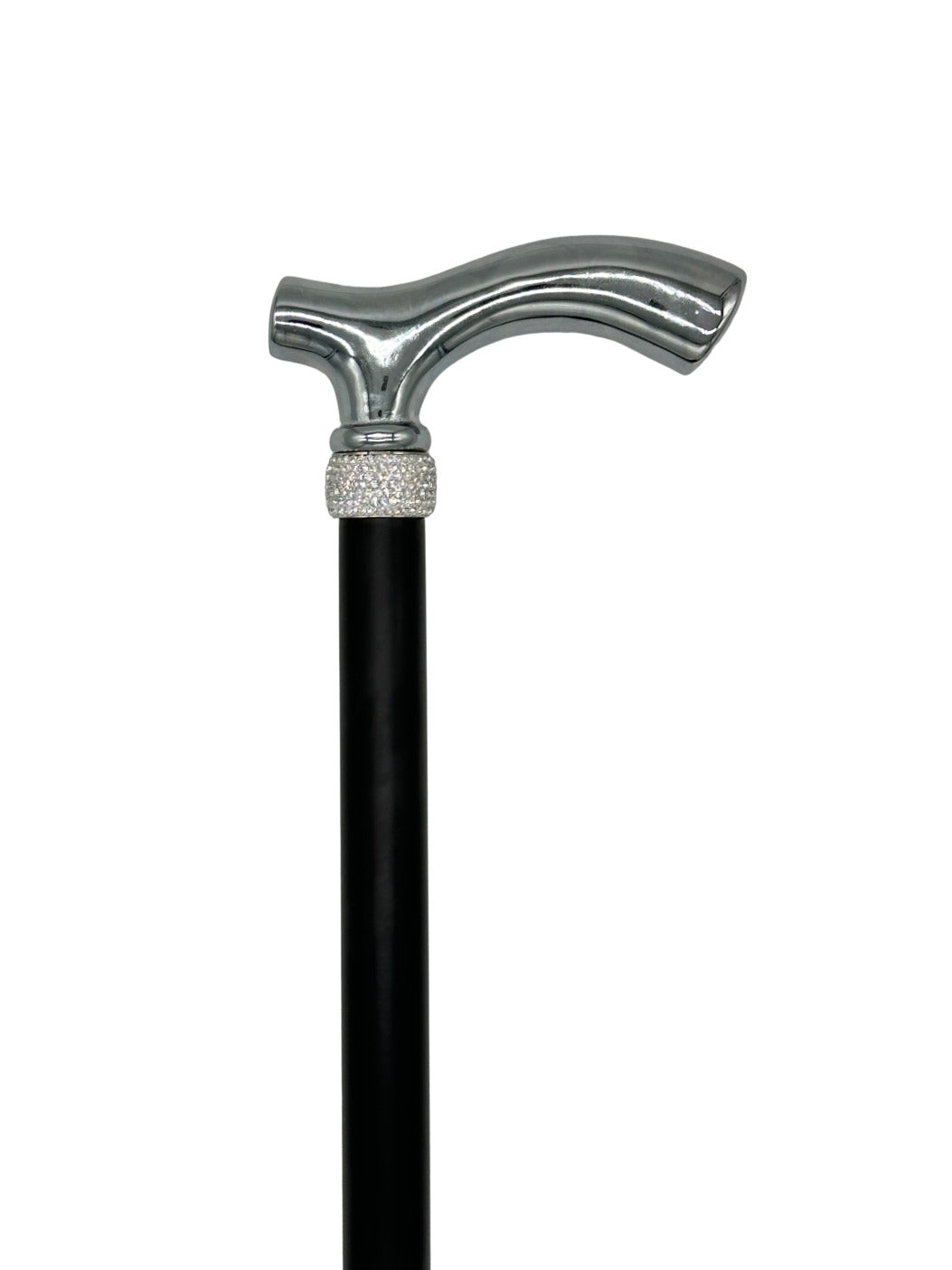 Classy Canes Chrome Plated Fritz Handle with Fashionable Collar