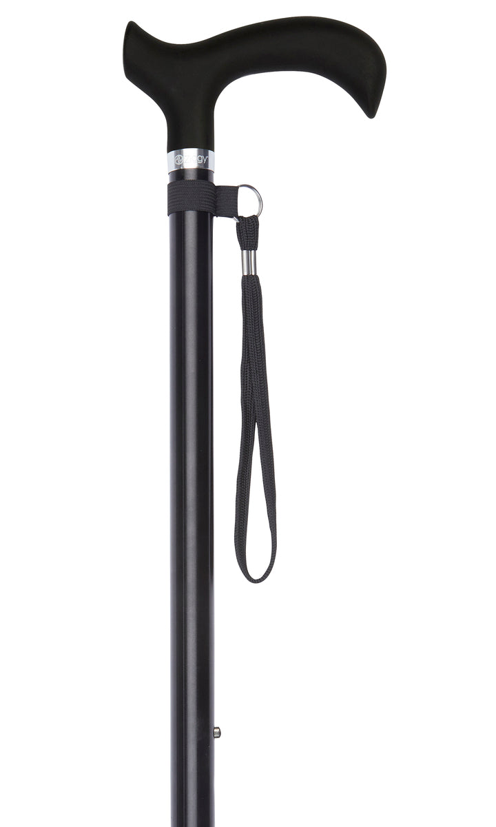 Ziggy Extra Tall Derby Adjustable Cane in Black