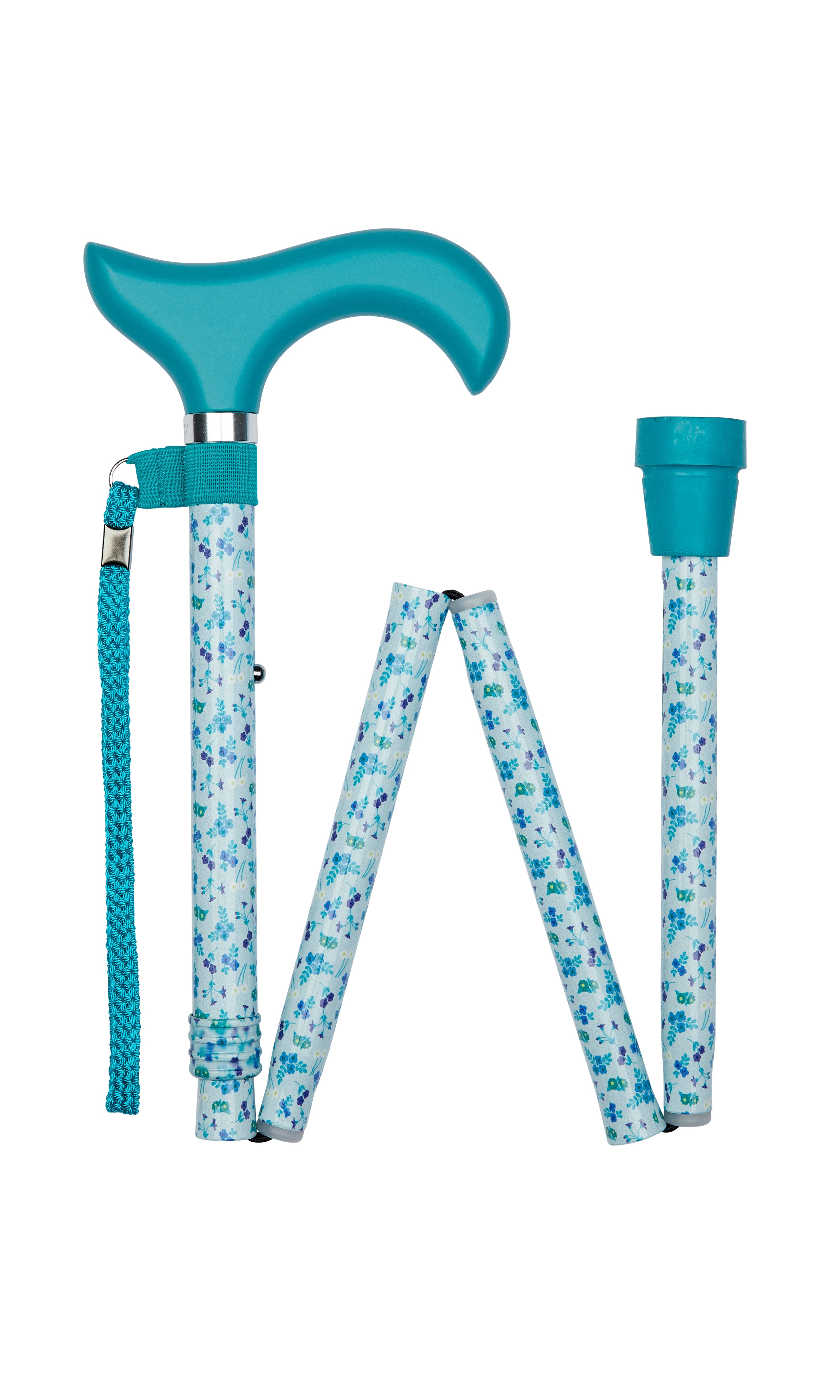 Folding Pattern Folding Cane in Turquoise