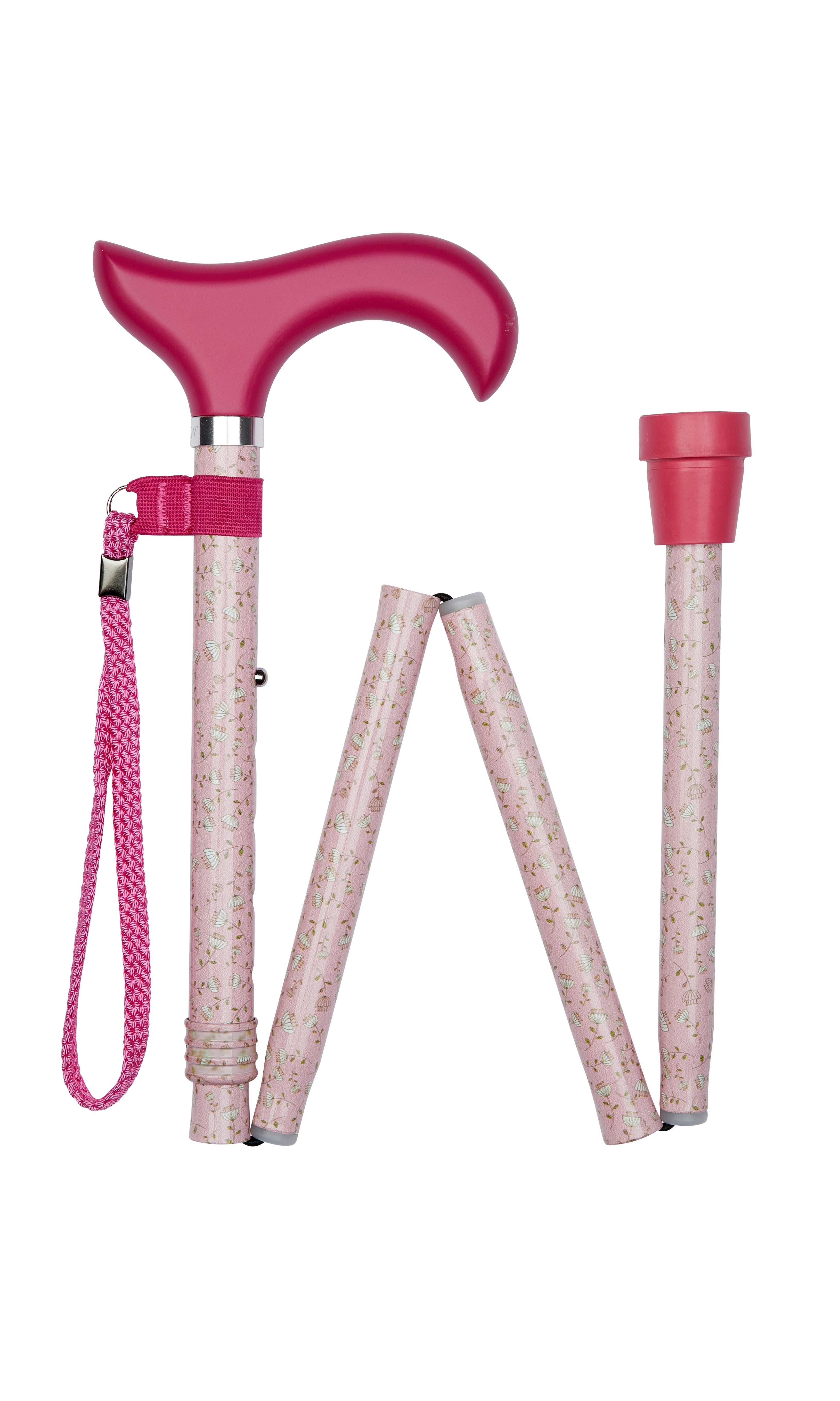 Folding Pattern Folding Cane in Pink Floral