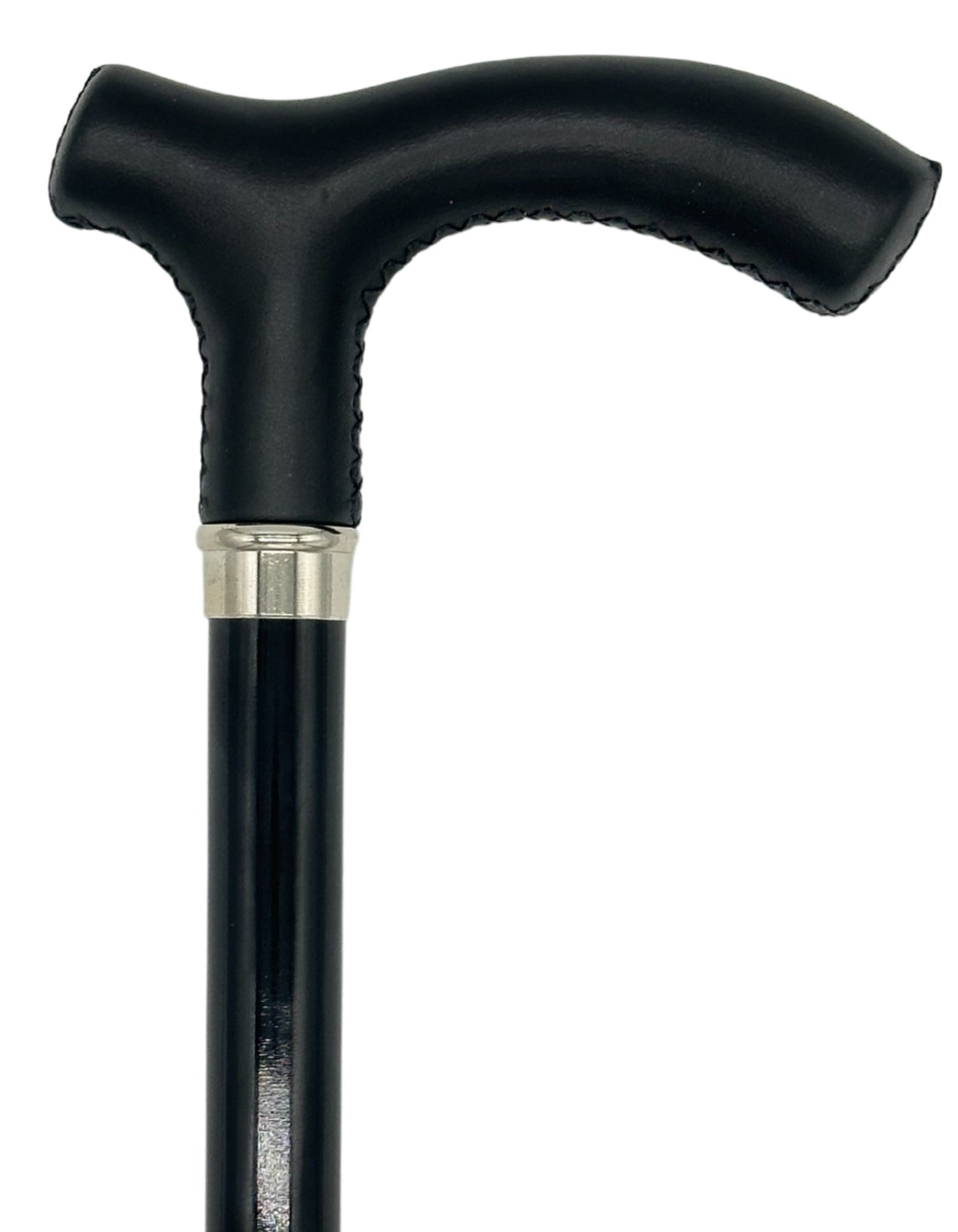 Classy Cane with Black Fritz Handle in Italian Leather