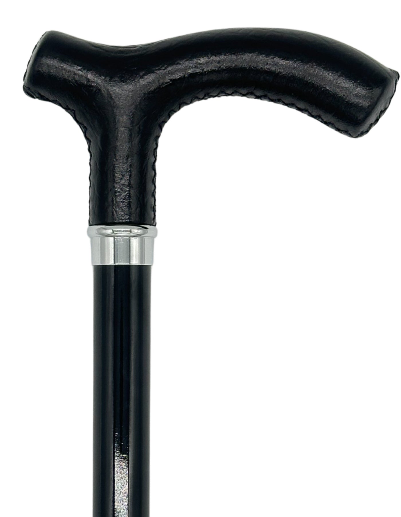 Classy Cane with Coconut Black Fritz Handle in Italian Leather