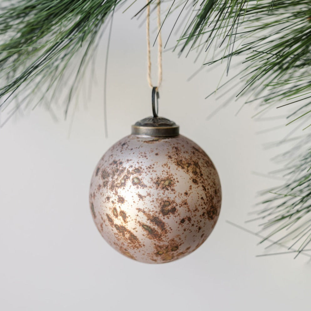 3" Mercury Marble Glass Ornament