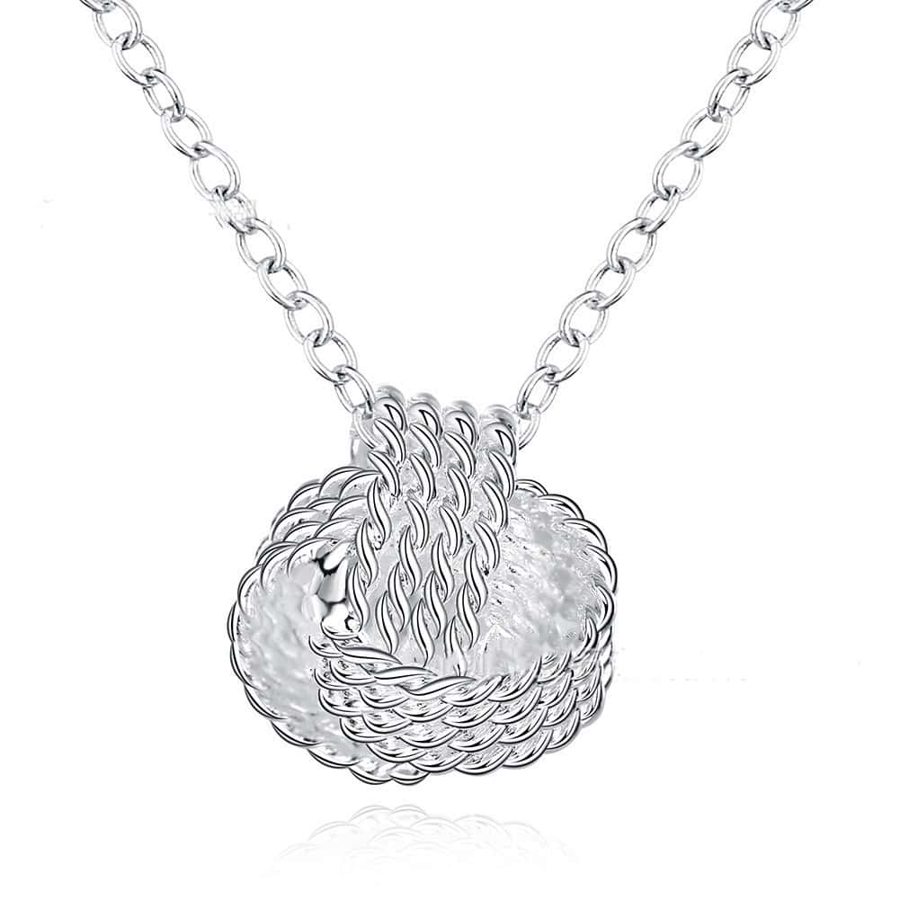 Tennis pendant necklace jewelry ladies fashion charm