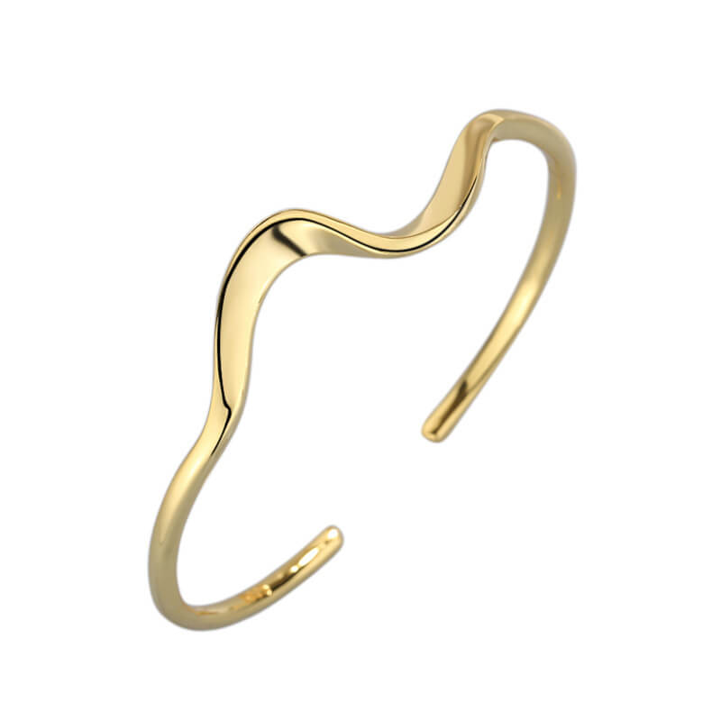 Flowy Gold Cuff Bracelet