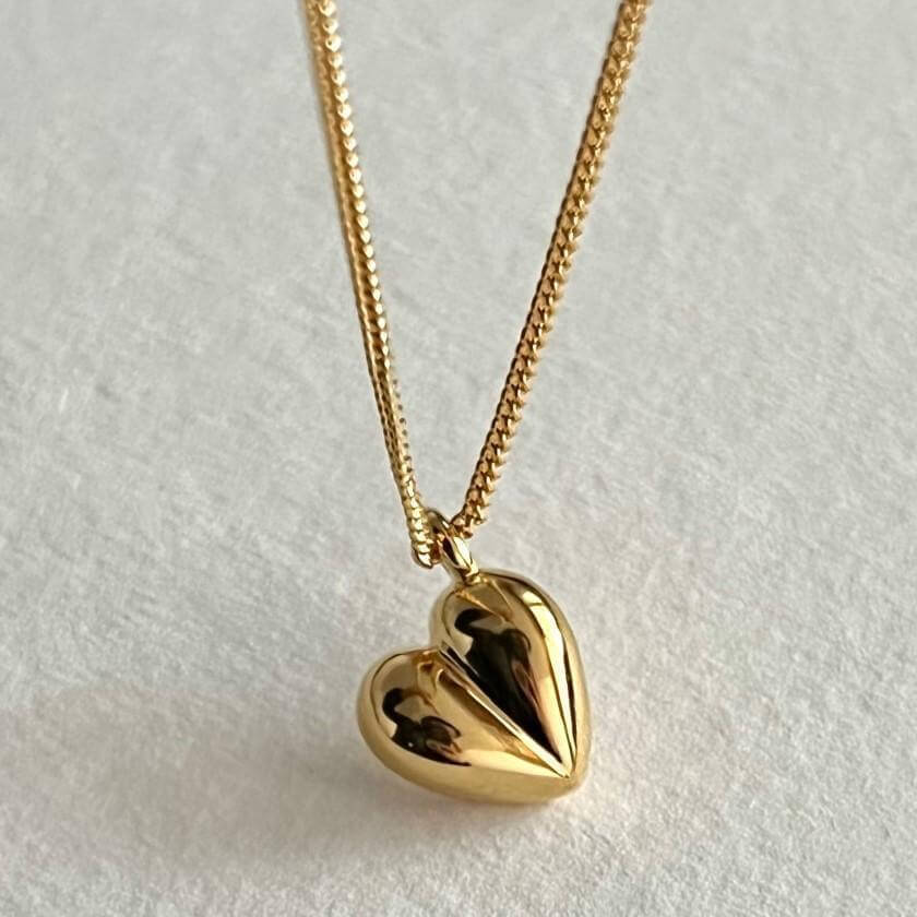 3D Heart Pendant Necklace