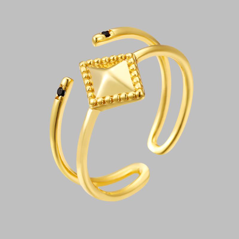 Geometric Gold Ring