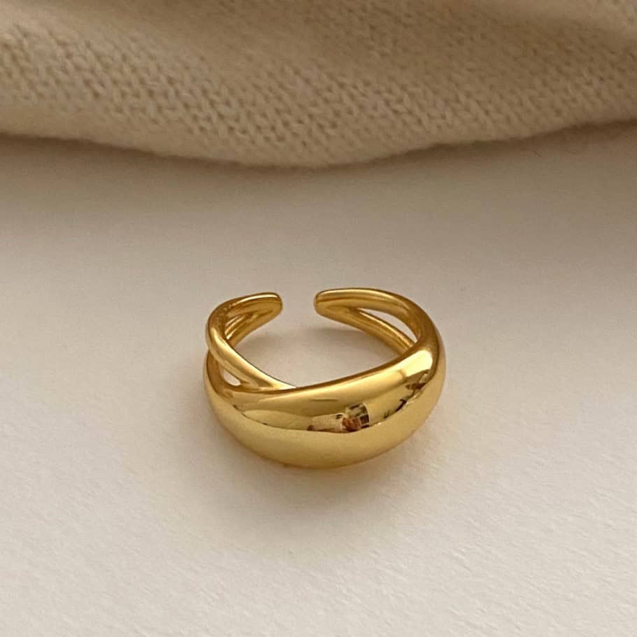 Gold Curved Ring