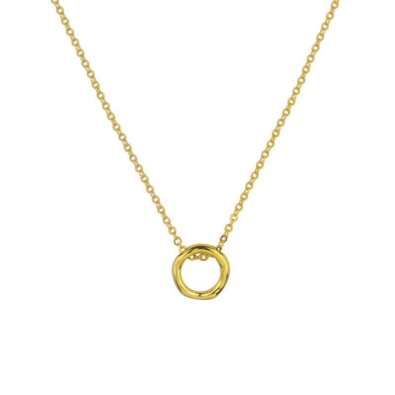 Gold Ring Pendant Necklace