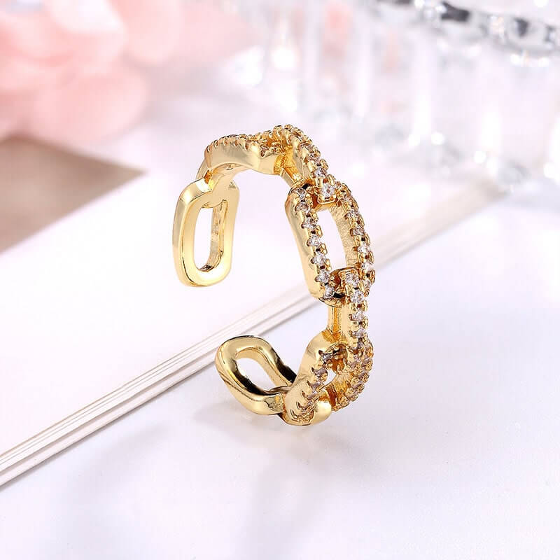 Zircon Chain Ring