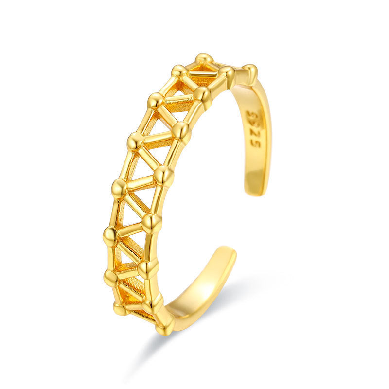 Gold Grid Ring