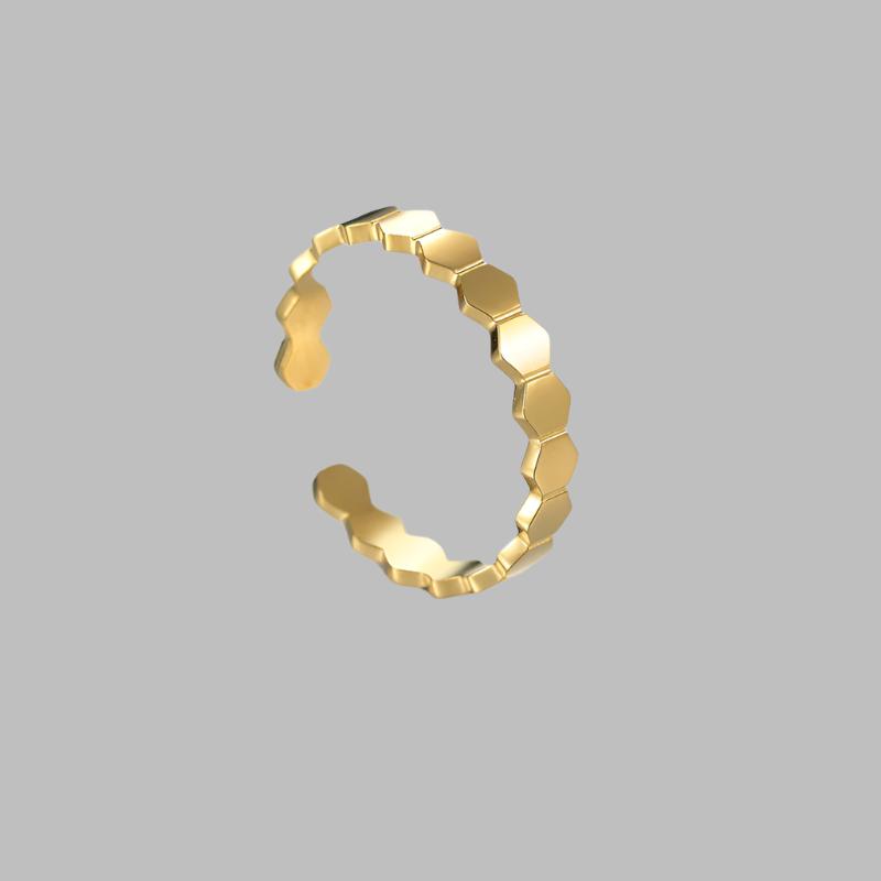 Gold Geometric Ring