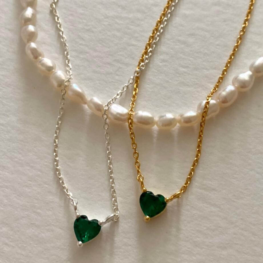 Emerald Heart Necklace