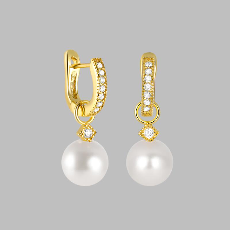 U-Shaped Pearl Earrings