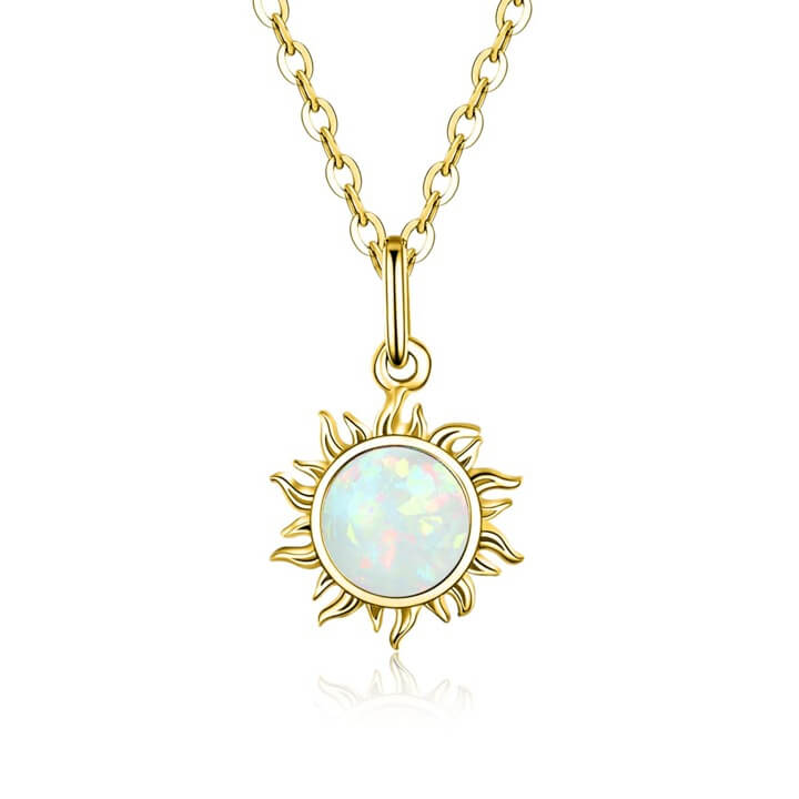 Blue Opal Sun Necklace