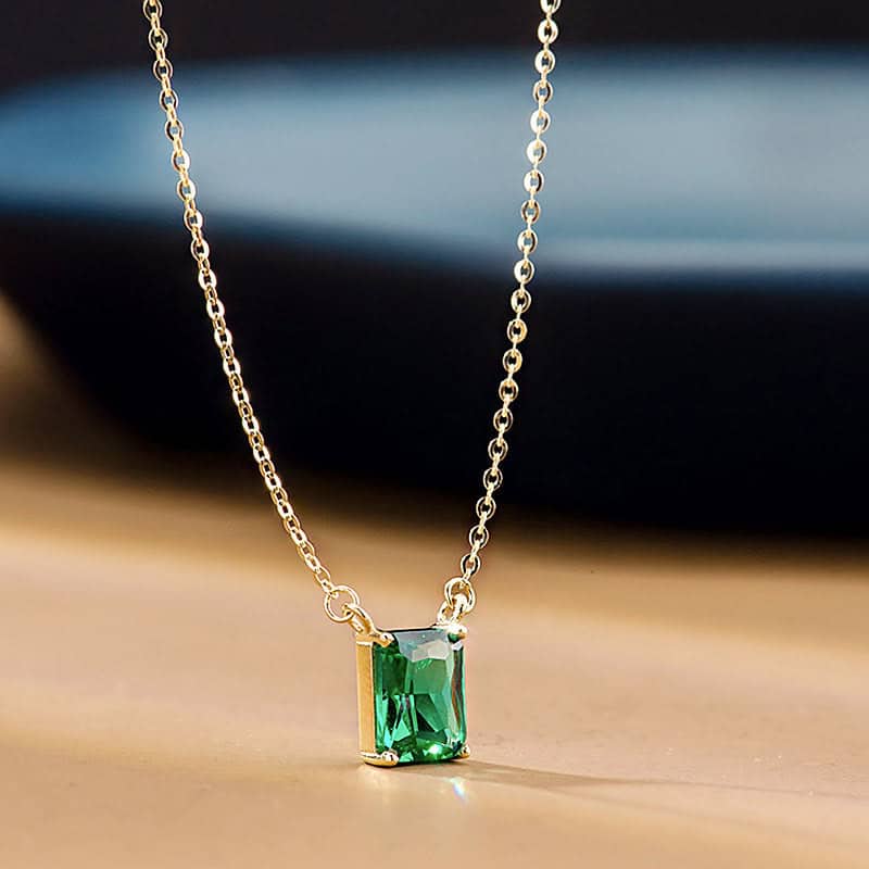 Emerald Zircon Necklace