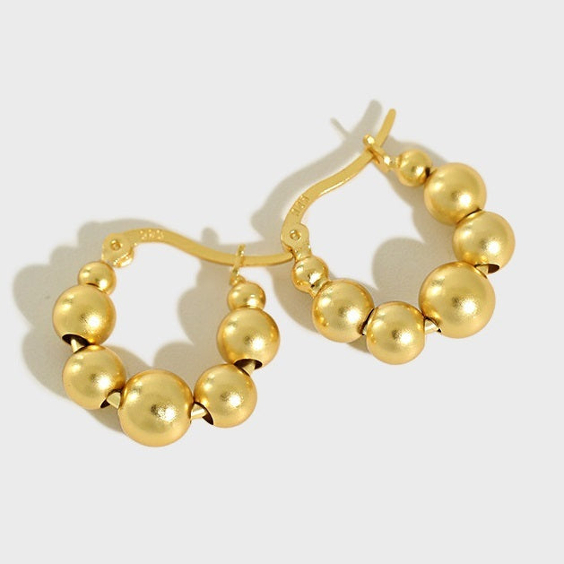 S925 Geometric Bead Earrings