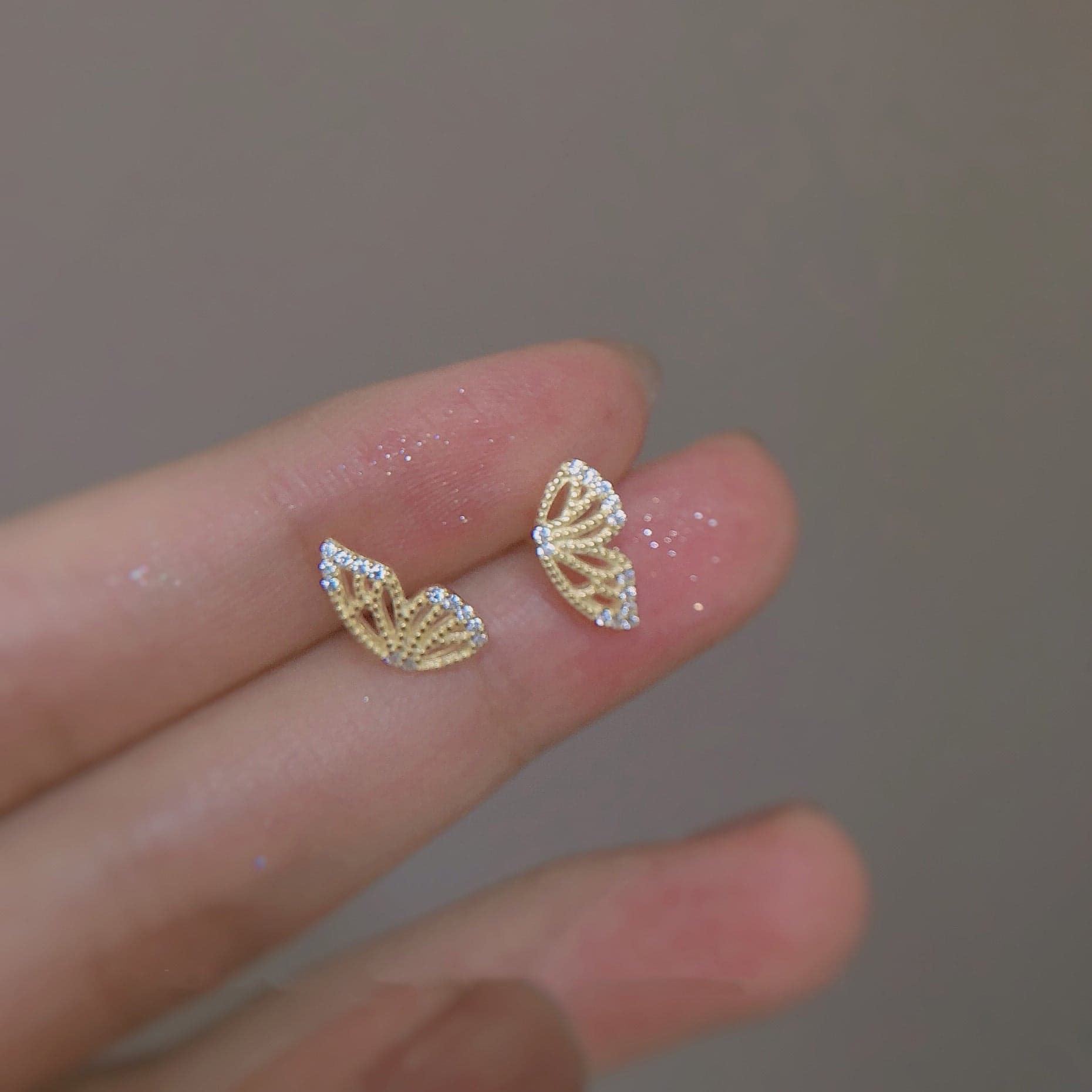 Butterfly Wing Stud Earrings