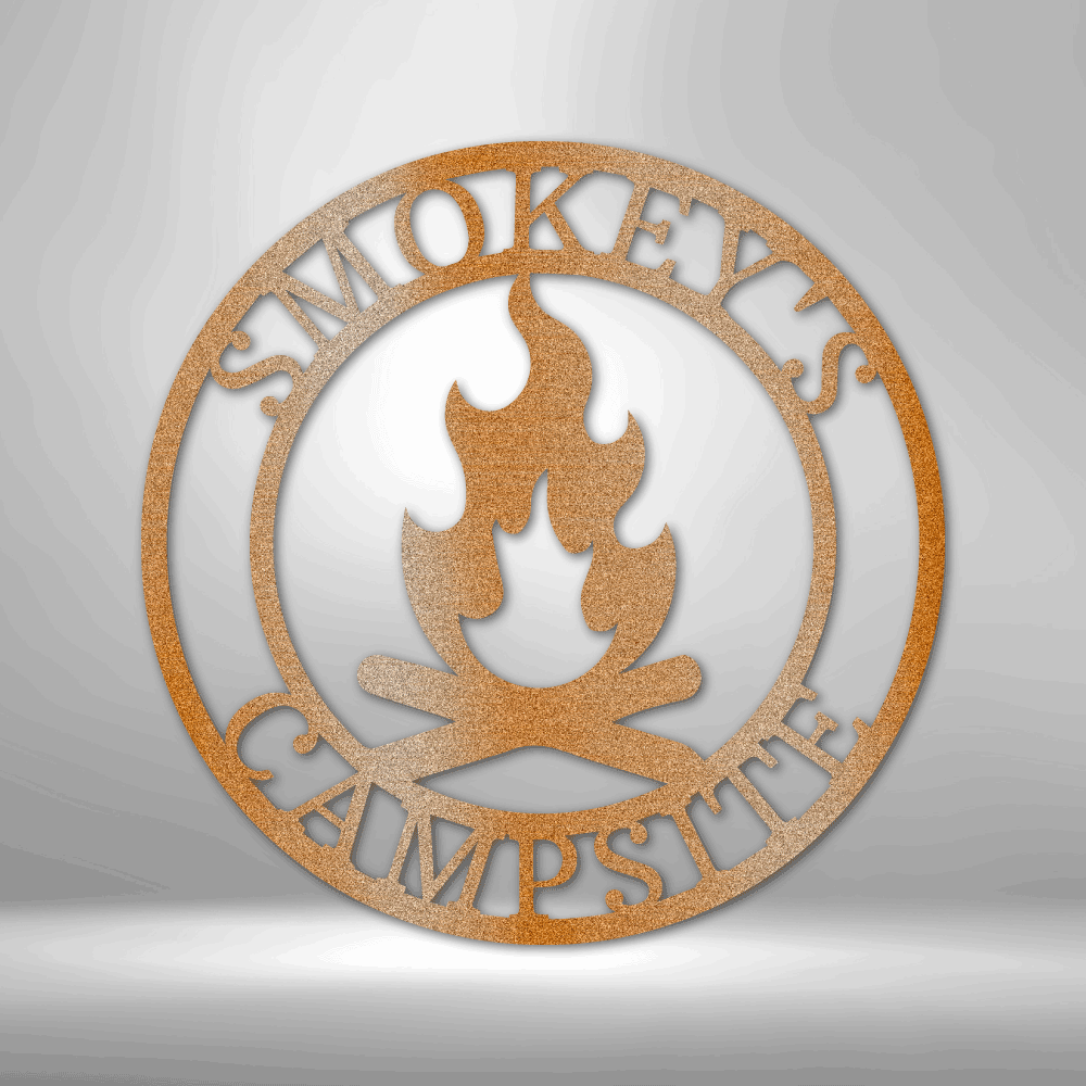 Campfire Monogram - Steel Sign