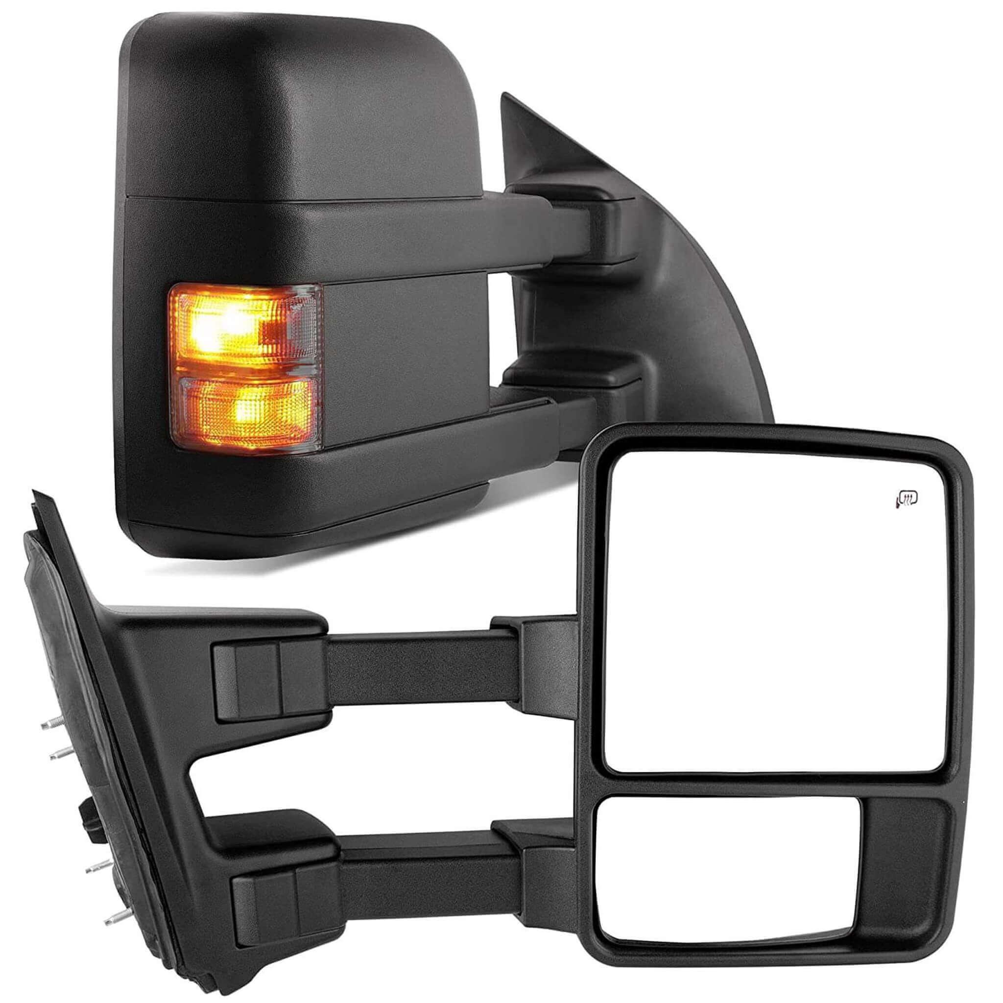 YITAMOTOR 1999-2007 Ford Super Duty F250 F350 F450 F550 / 01-05 Excursion Power / Heated / Signal Towing Mirrors