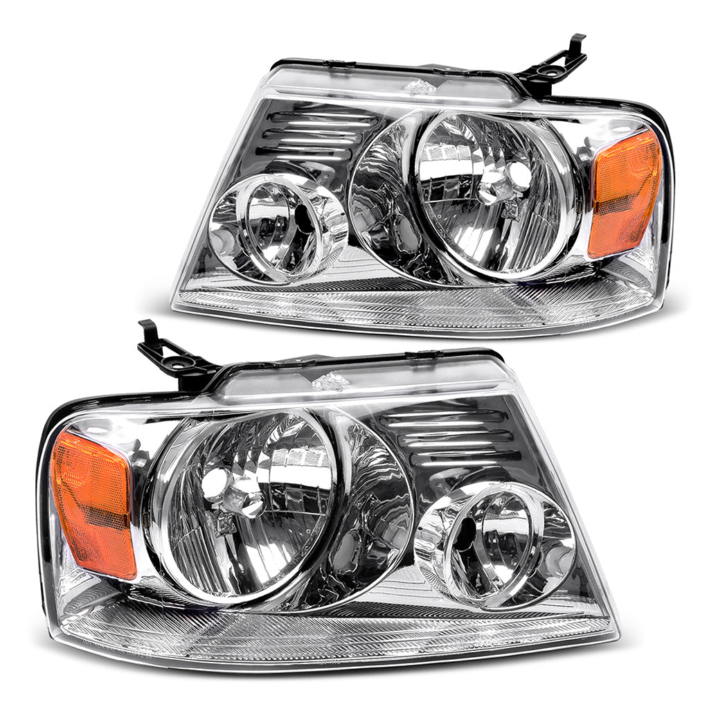 YITAMOTOR 2004-2008 Ford F-150 Chrome Housing Headlights