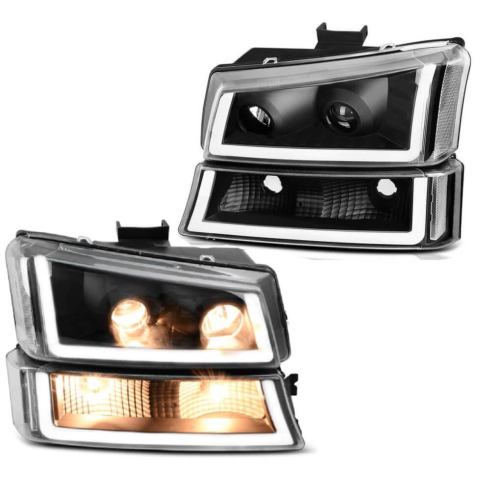 YITAMOTOR Projector Headlight Assembly for 03-06 Chevy Avalanche Silverado/2007 Chevrolet Silverado Classic Pickup