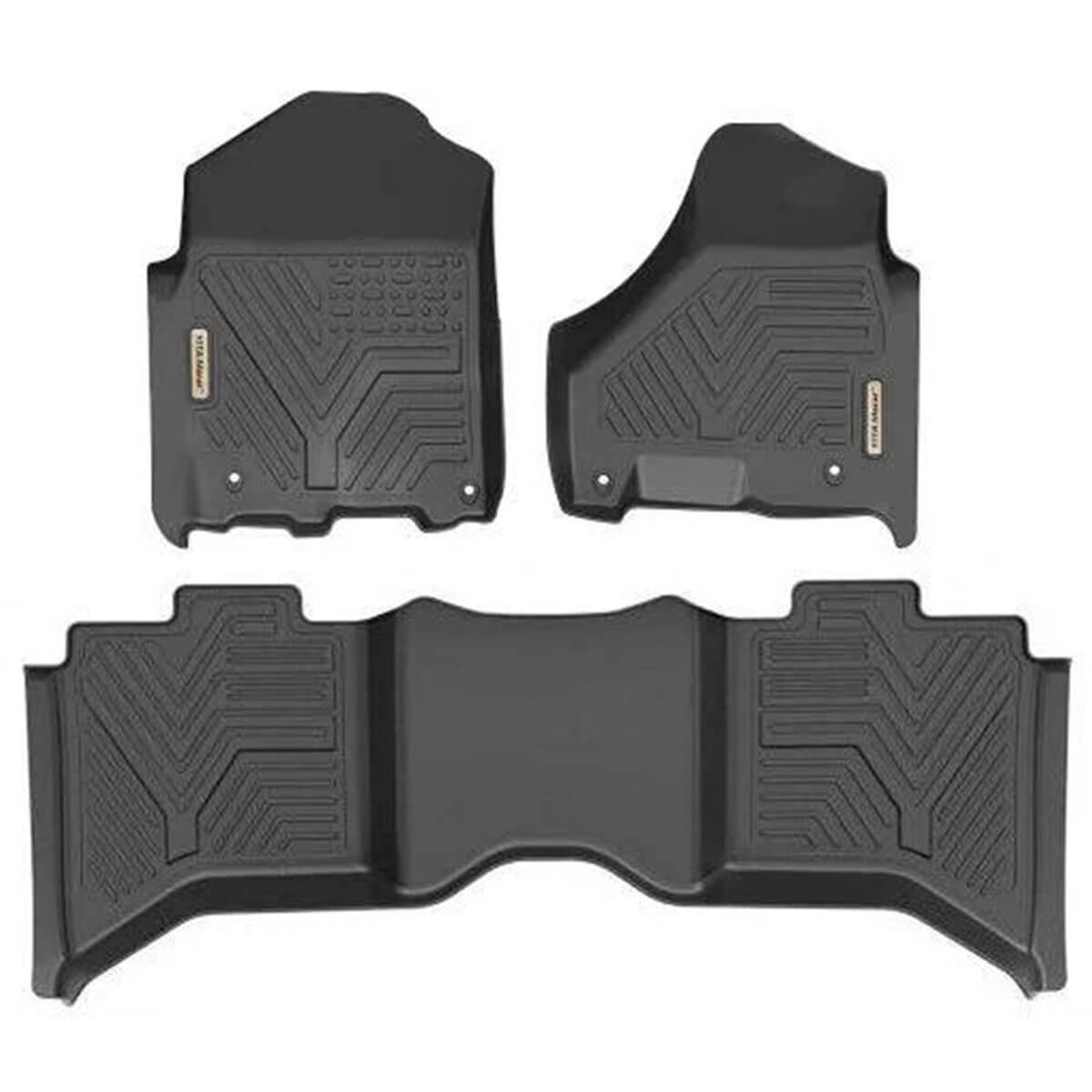 YITAMOTOR 12-18 Dodge Ram 1500 2500 3500/19-24 Ram 1500 Classic Crew Cab Floor Mats Floor Liners, 1st and 2nd Row