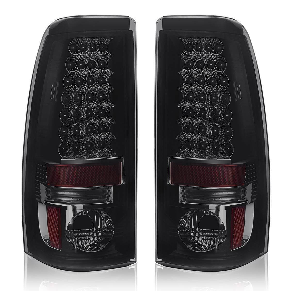 YITAMOTOR 2003-2007 Chevy Silverado / 1999-2003 GMC Sierra LED Tail Lights Smoke Lens