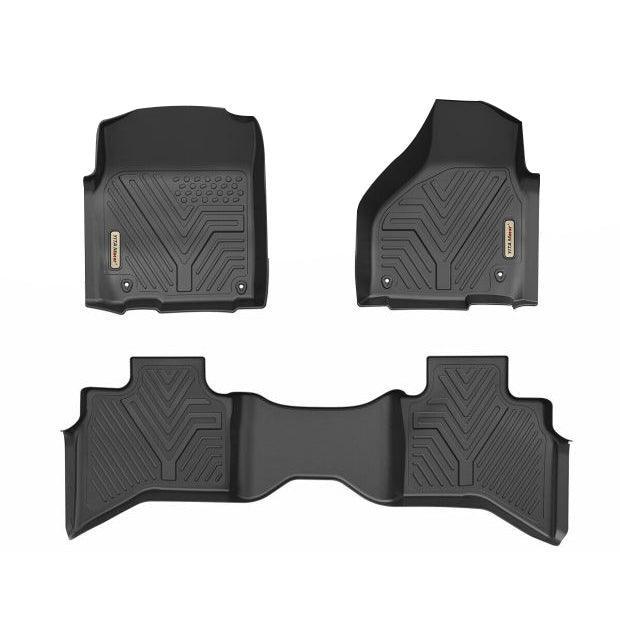 YITAMOTOR Floor Mats Floor Liners for 2012-2018 Dodge Ram 1500 Quad Cab Only, 1st & 2nd Row All Weather Protection