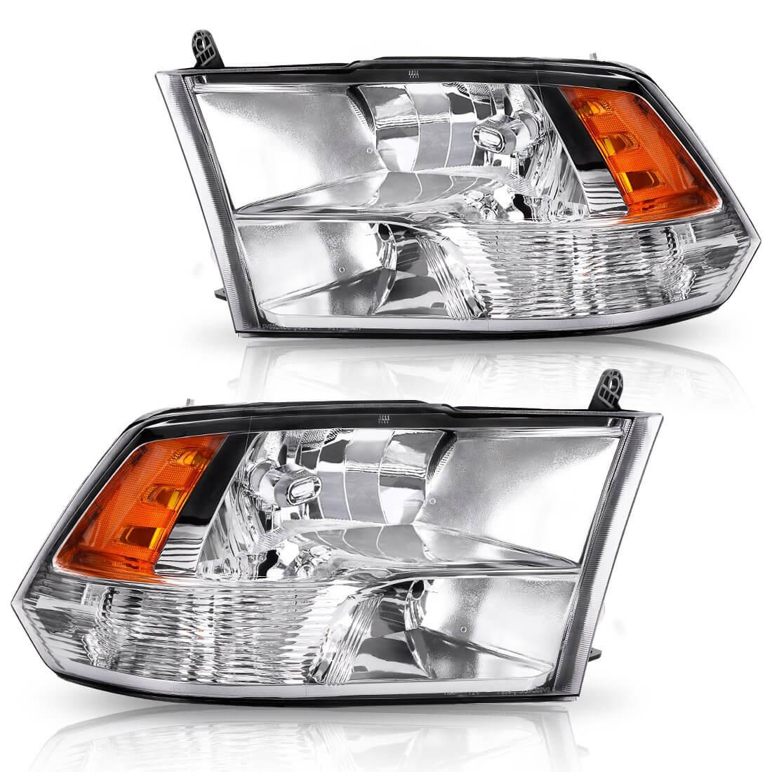 YITAMOTOR Headlights for 2009-2018 Dodge Ram 1500 2500 3500 Quad Headlamp Assembly Pair