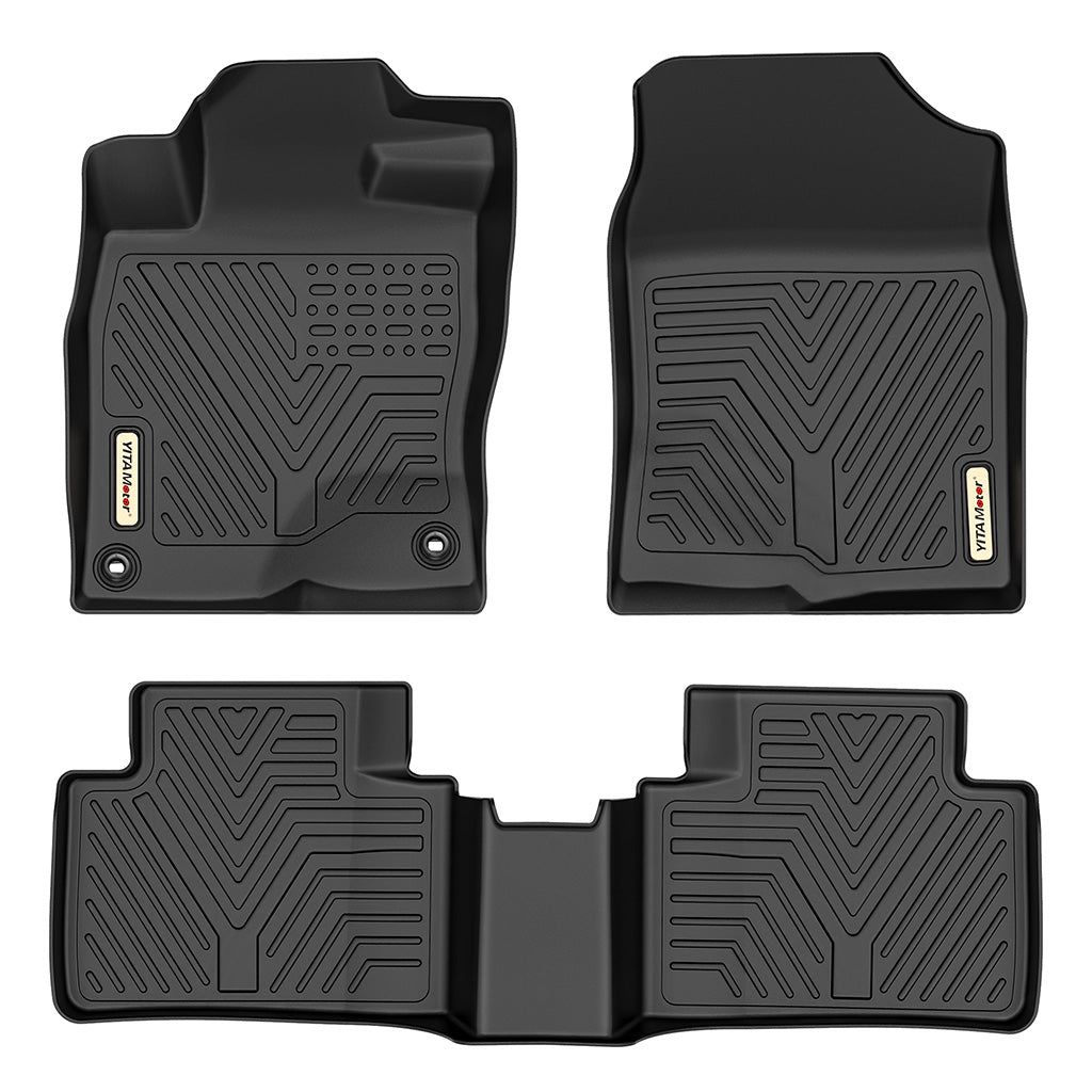 YITAMOTOR Floor Liners for 16-21 Honda Civic Sedan/Hatchback or Type R, Floor Mats 1st & 2nd Row