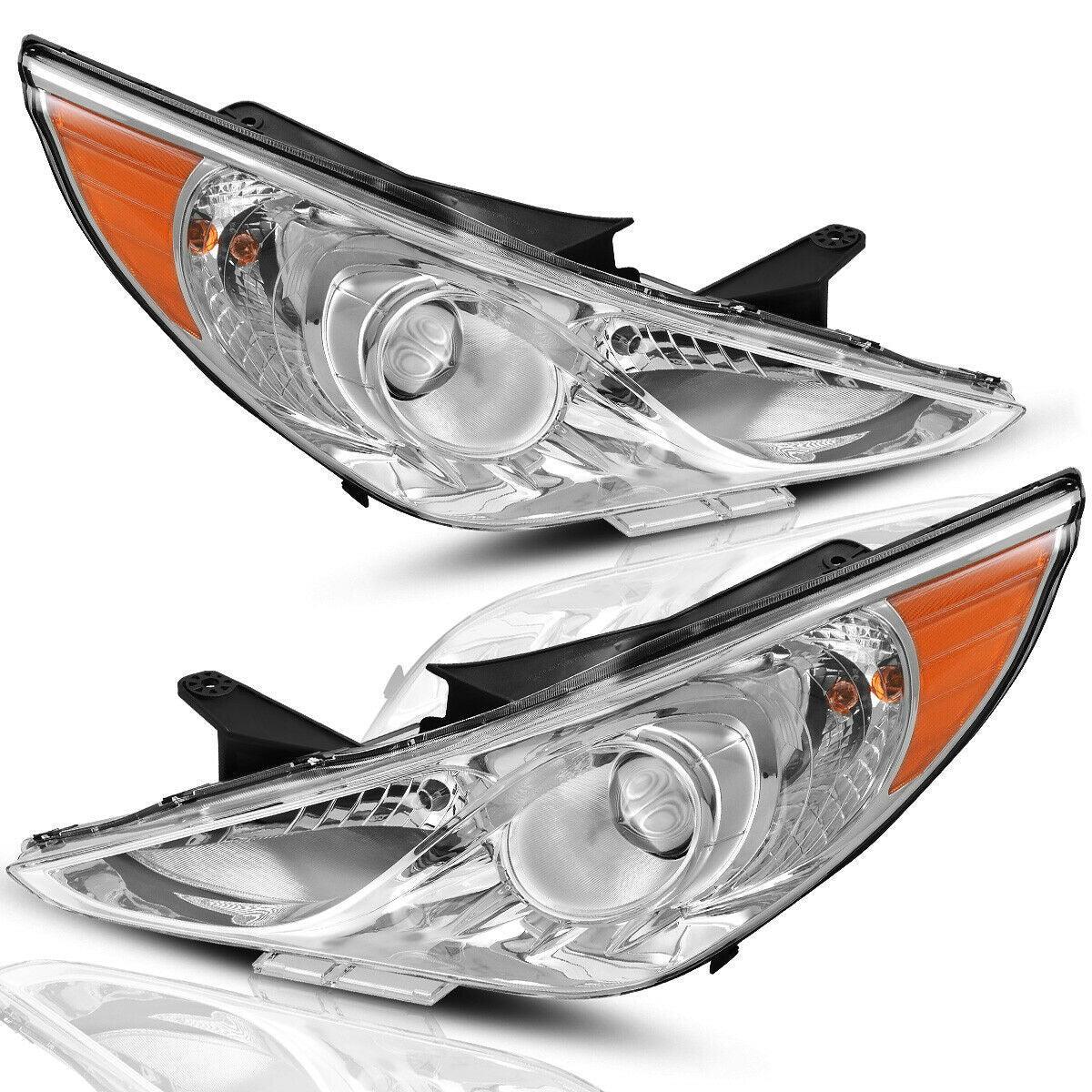 YITAMOTOR 2011-2014 Hyundai Sonata Headlight Assembly Set Headlamp Left + Right