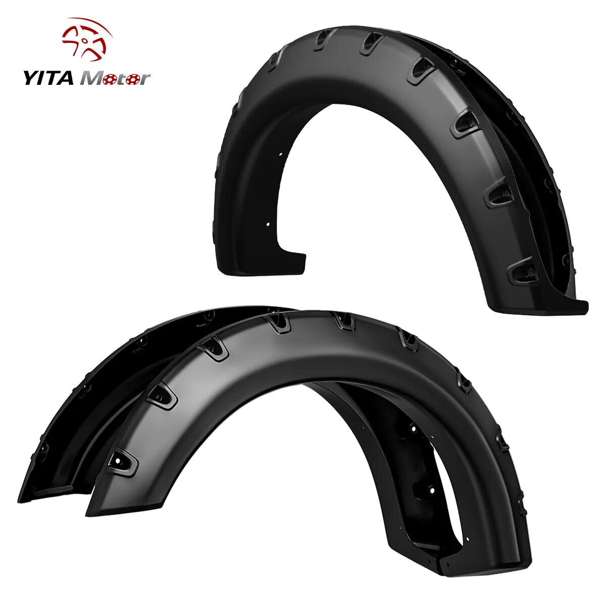 YITAMOTOR Fender Flares Kit for 04-08 Ford F150 Styleside, 06-08 Lincoln Mark LT, Front Rear Wheels Pocket Rivet Style