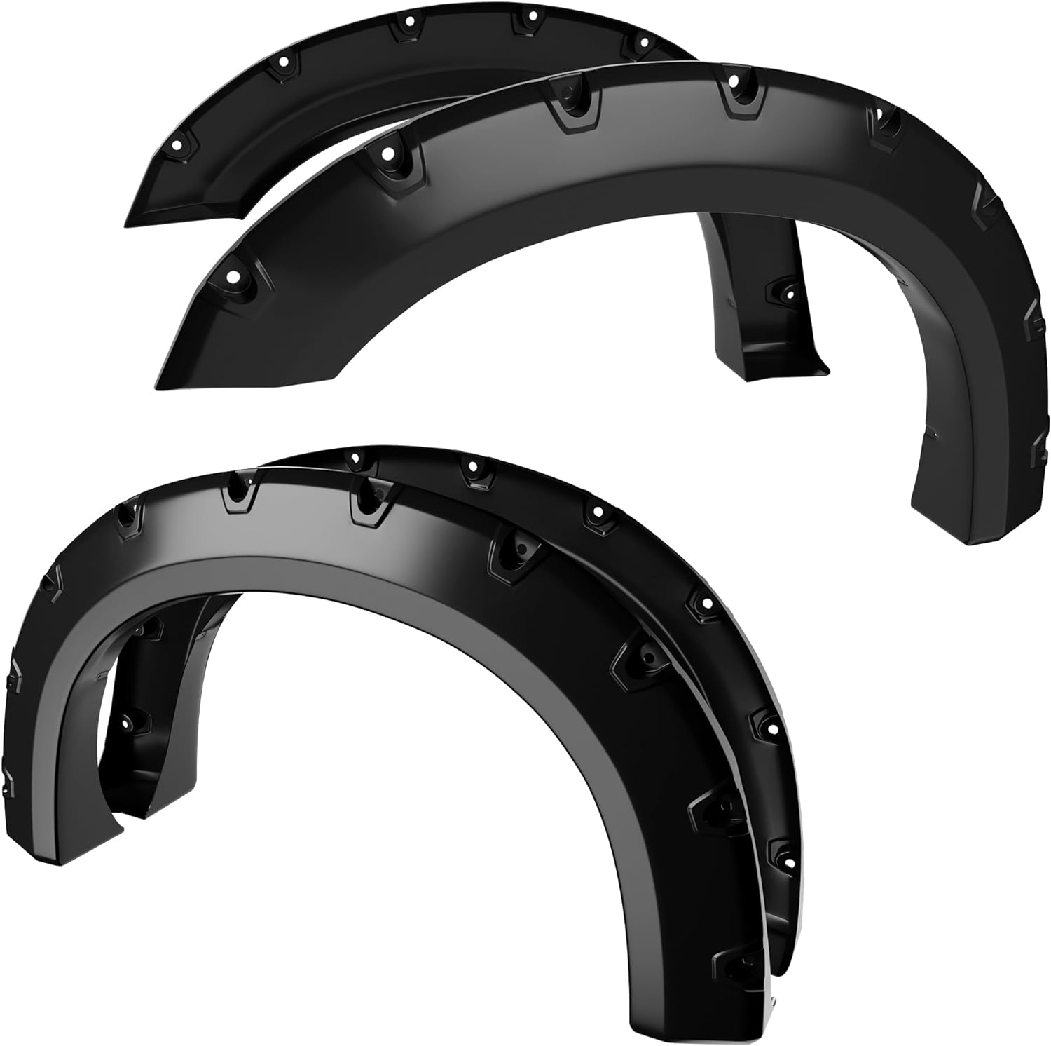 YITAMOTOR 1999-2007 Ford F-250 F-350 Super Duty Pocket Rivet Style Fender Flares-4 Piece