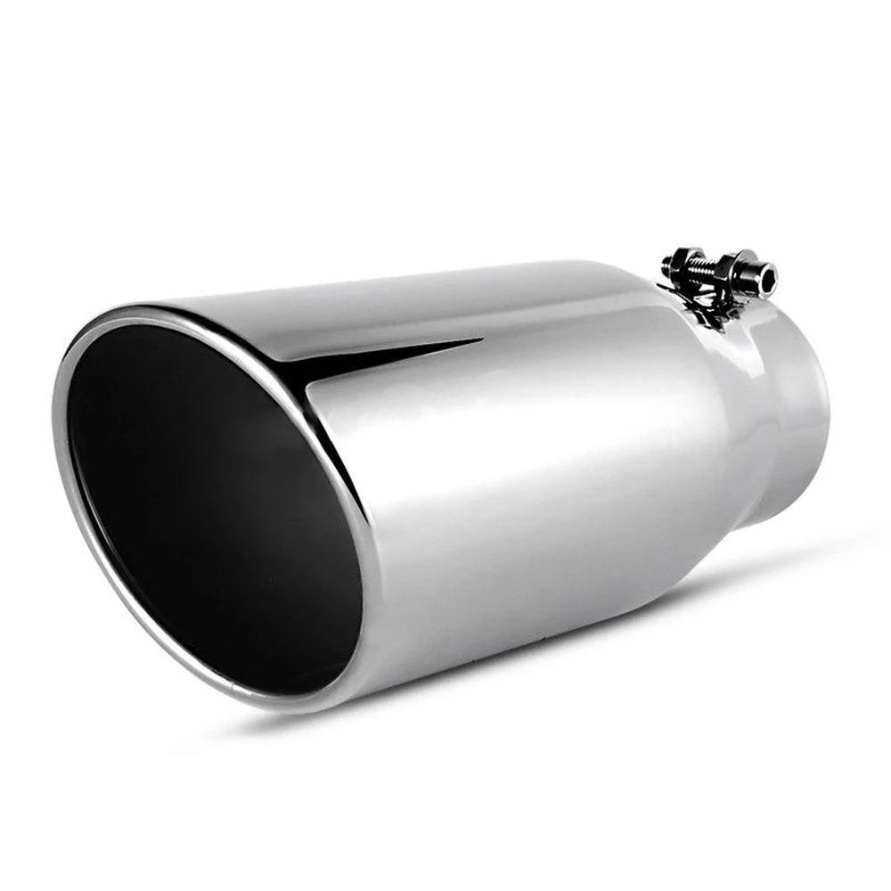 YITAMOTOR 3.5'' Inlet 5'' Outlet 12'' Long Diesel Exhaust Tip Bolt On Chrome Stainless Steel