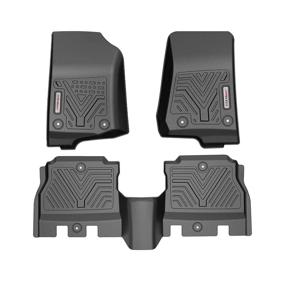 YITAMOTOR 2018-2024 Jeep Wrangler JL 4-Door Floor Mats, 1st & 2nd Row All Weather Protection