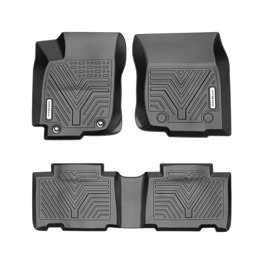 YITAMOTOR All Weather Floor Mats for 2013 2014 2015 2016 2017 2018 Toyota RAV4 Black Rubber 3pcs Set Floor Liners